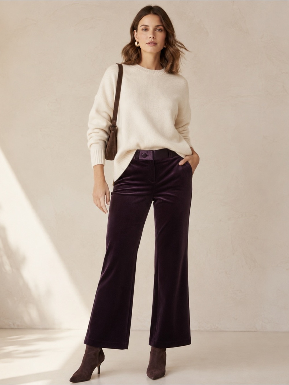 Banana Republic Deep Purple Stretch Pants